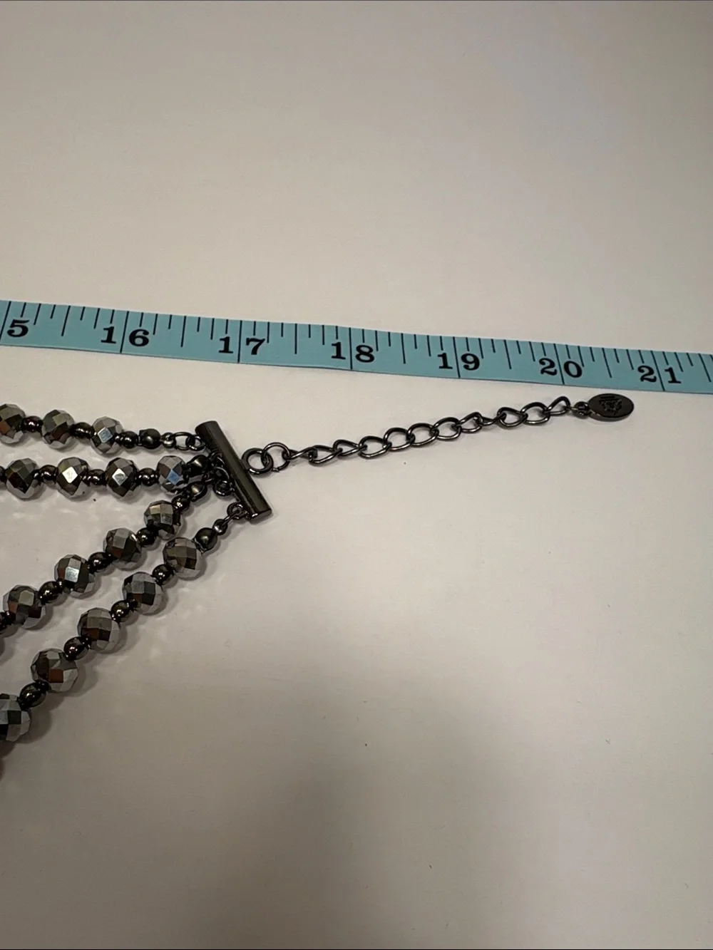 Dazzling Multi-Strand Faux Hematite Crystal Statement Necklace Sparkle X 100!